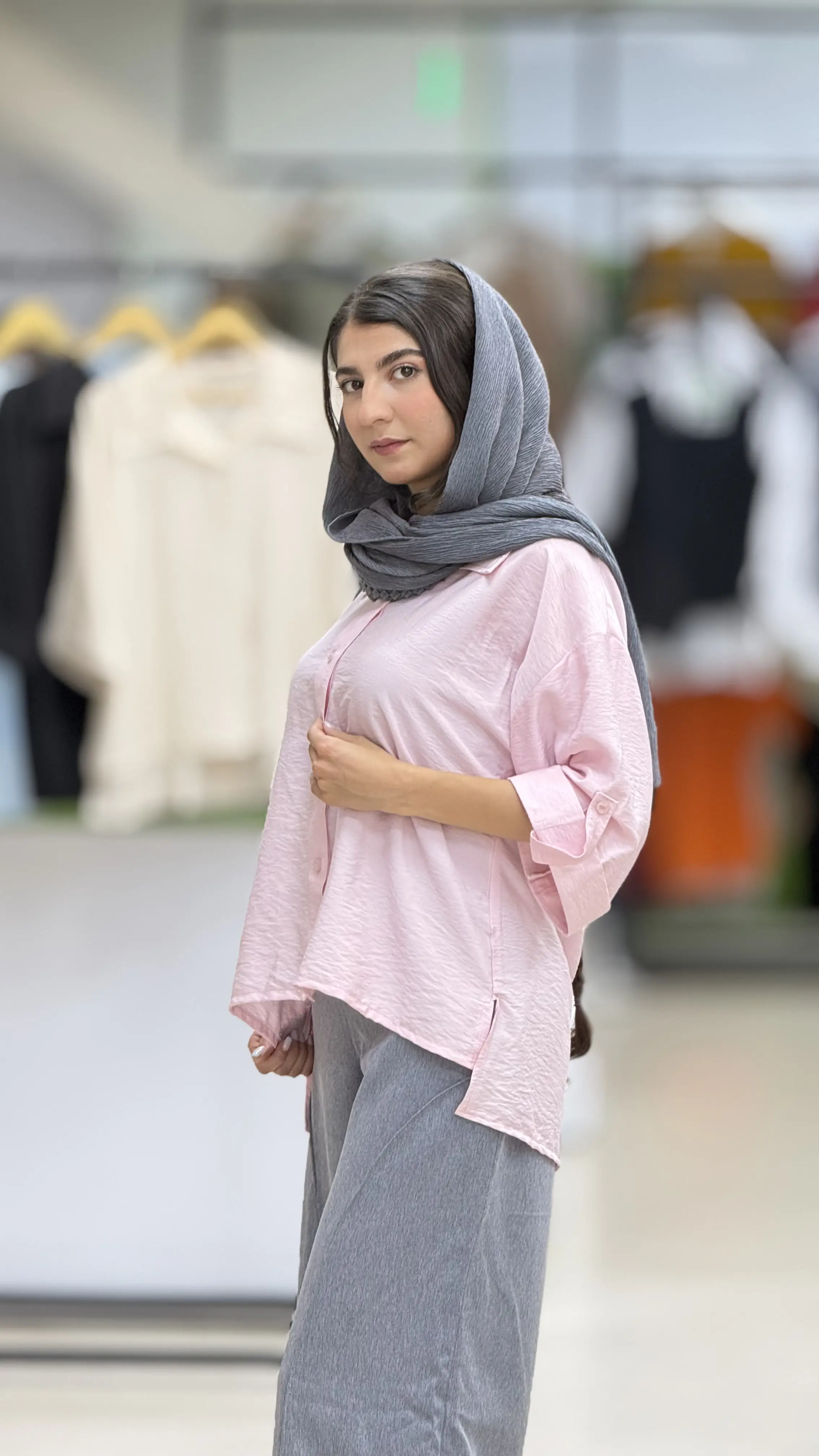 شومیز مودال جلو کوتاه